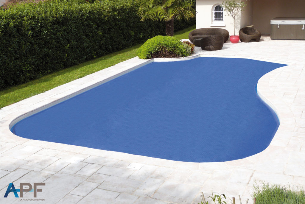 Abri de piscine TUMALAGIA, protection UV, film à bulles, liner de piscine  pliable, rectangulaire, 1,2x3m, bleu